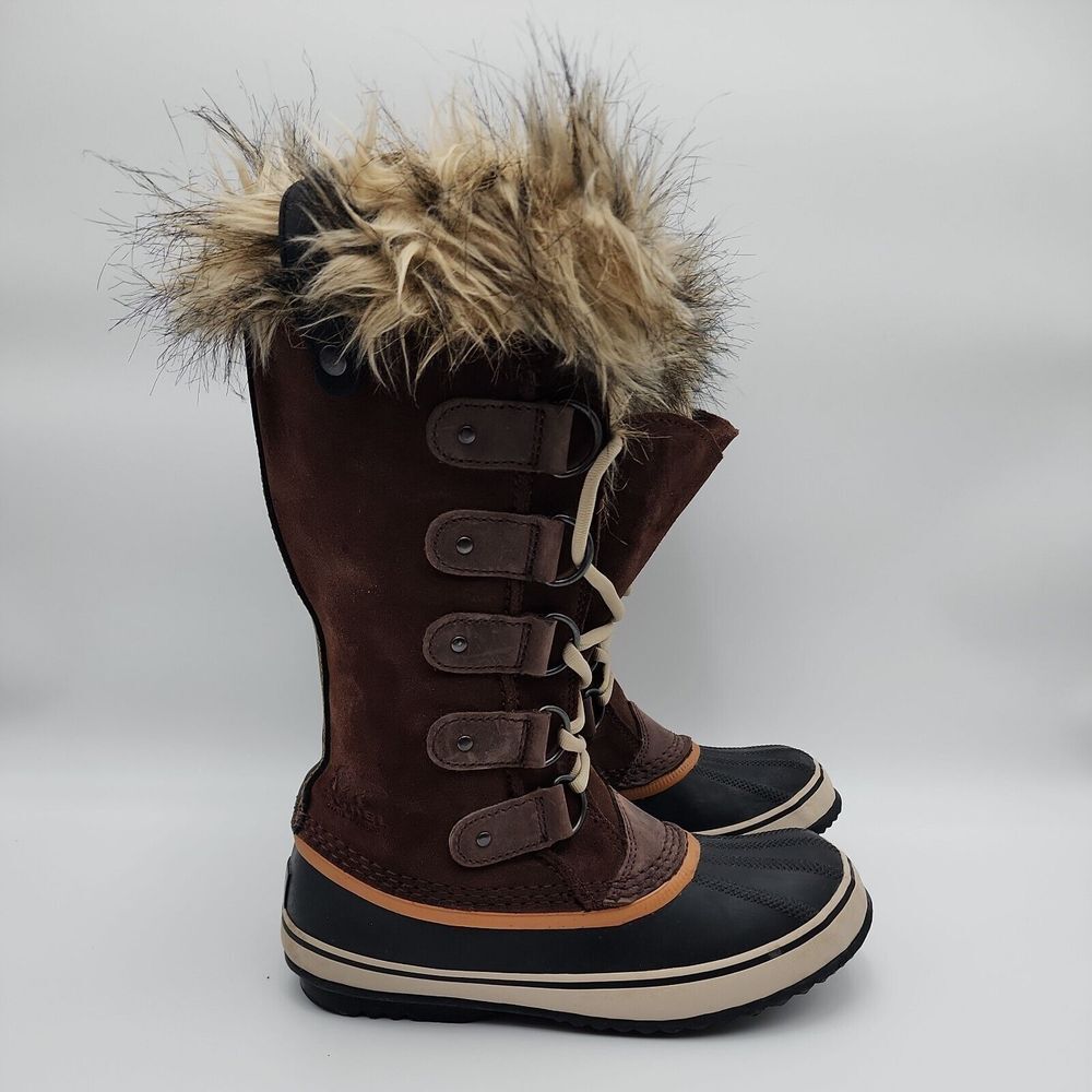 Sorel‎ Joan of Arctic Women's boots Size 6.5 NL1540-256 Brown Leather Waterproof